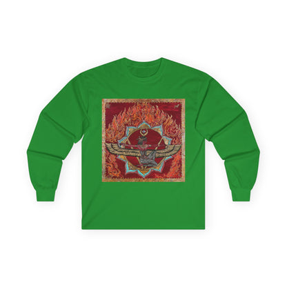 Survivor Skull Flames Long Sleeve Tee