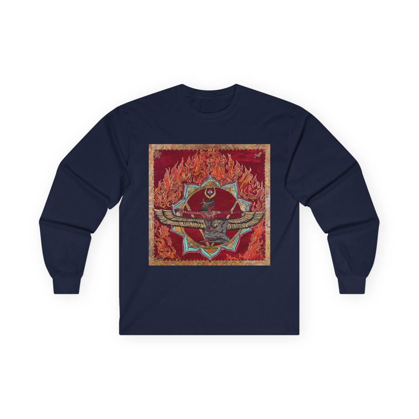 Survivor Skull Flames Long Sleeve Tee