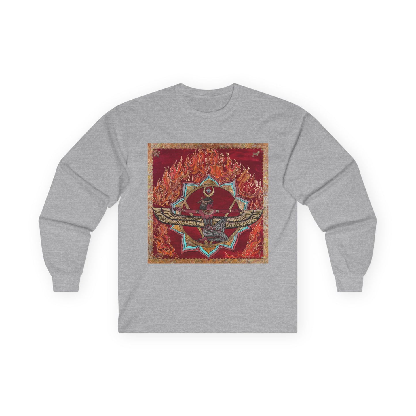 Survivor Skull Flames Long Sleeve Tee