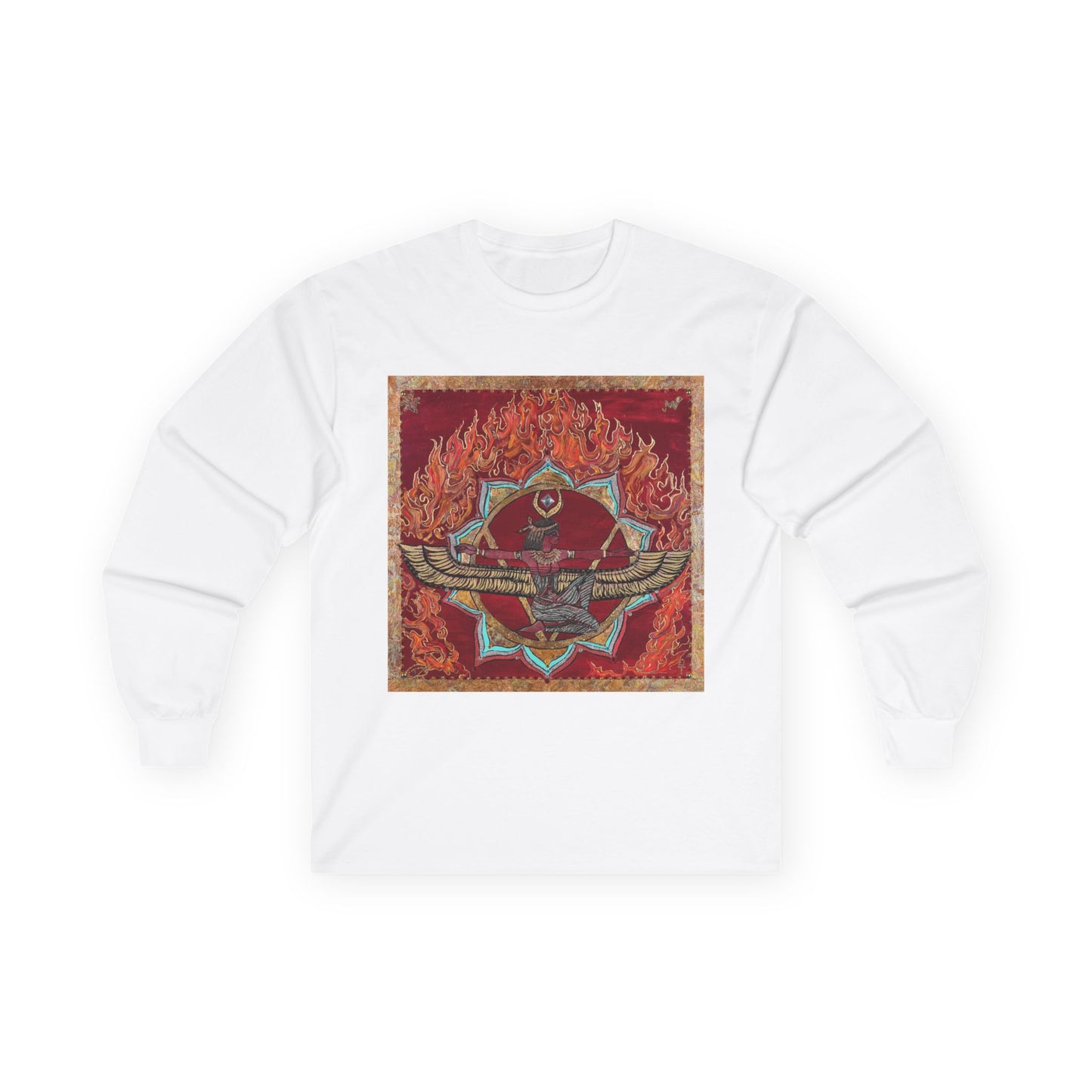 Survivor Skull Flames Long Sleeve Tee