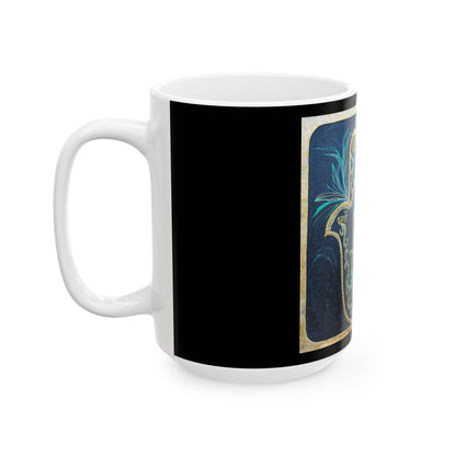 Hamsa Lotus Ceramic Mug — Om & God Spiritual Coffee Cup (11oz/15oz)
