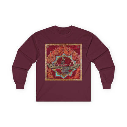 Survivor Skull Flames Long Sleeve Tee