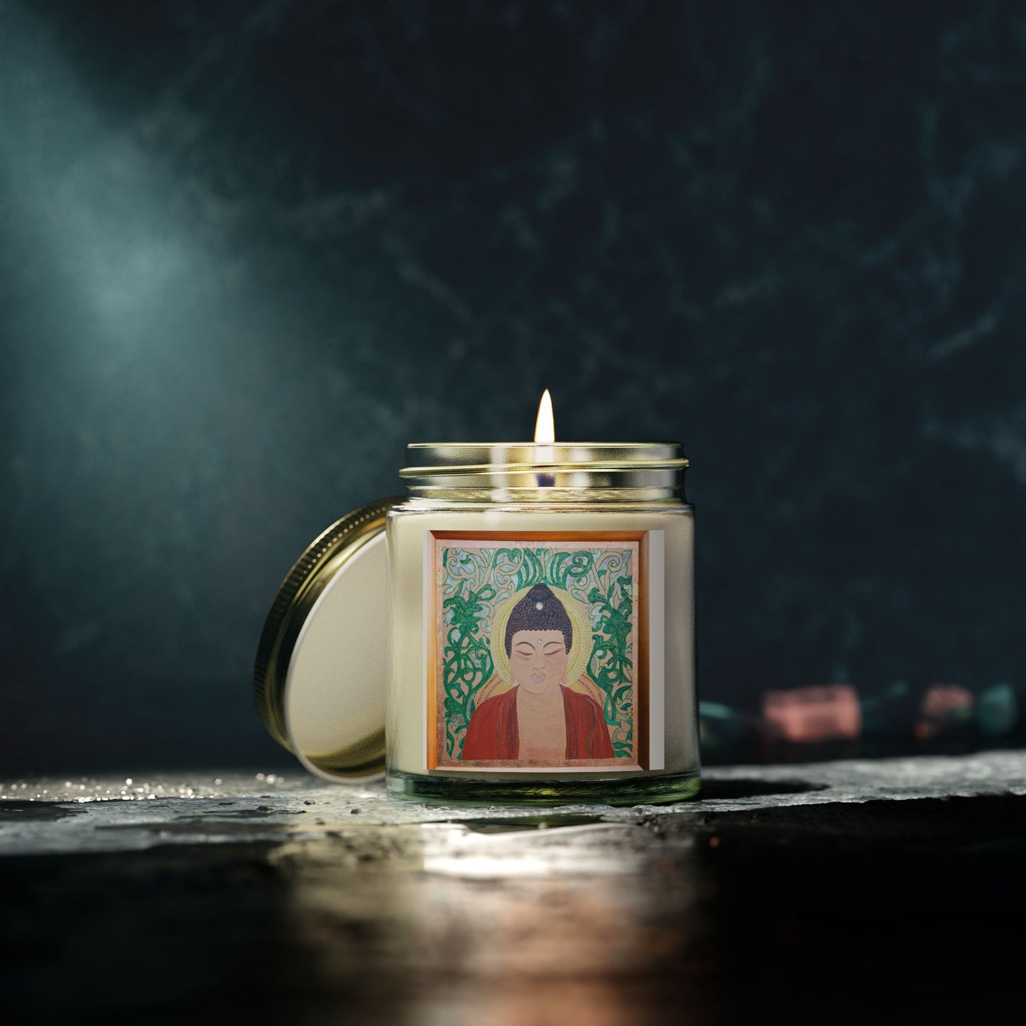 Buddha Scented Candle — Coconut Apricot Wax (4oz & 9oz)